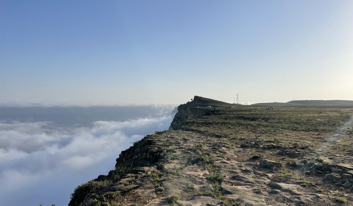 Above the clouds at Jebel Samhan the highest mountain in Dhofar