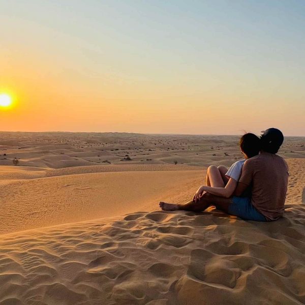 Romantic Sunset in the desert