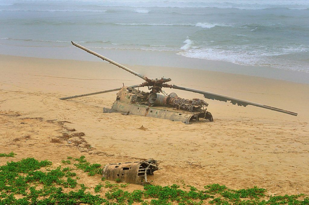 Helicopter on the beach Dhalkut