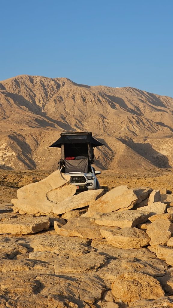 山でのキャンプ